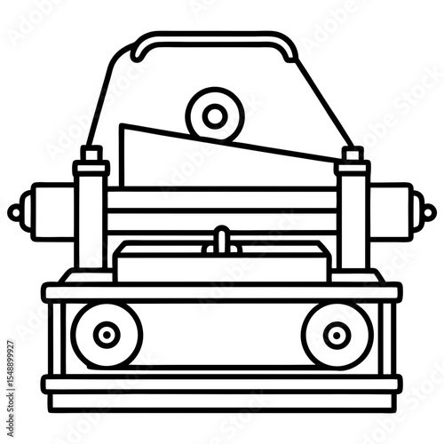 Industrial Belt Sander Outline Vector