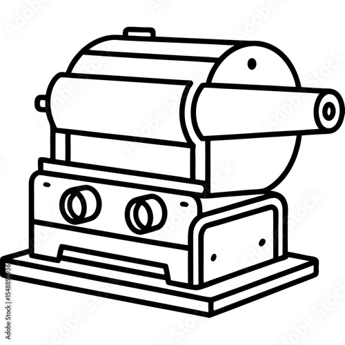 Industrial Belt Sander Outline Vector