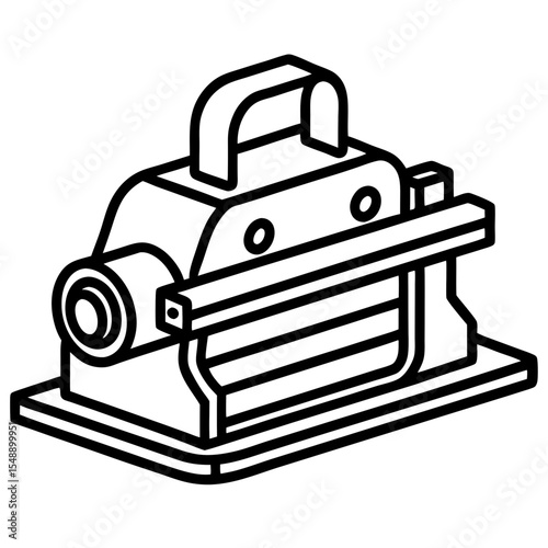 Industrial Belt Sander Outline Vector