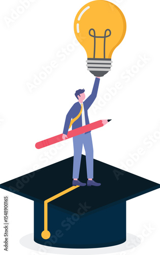 Mental hygiene and self development.Character with healthy mentality self-learning
