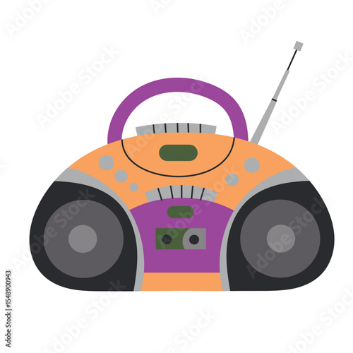 Retro Boombox icon clipart avatar logotype isolated illustration