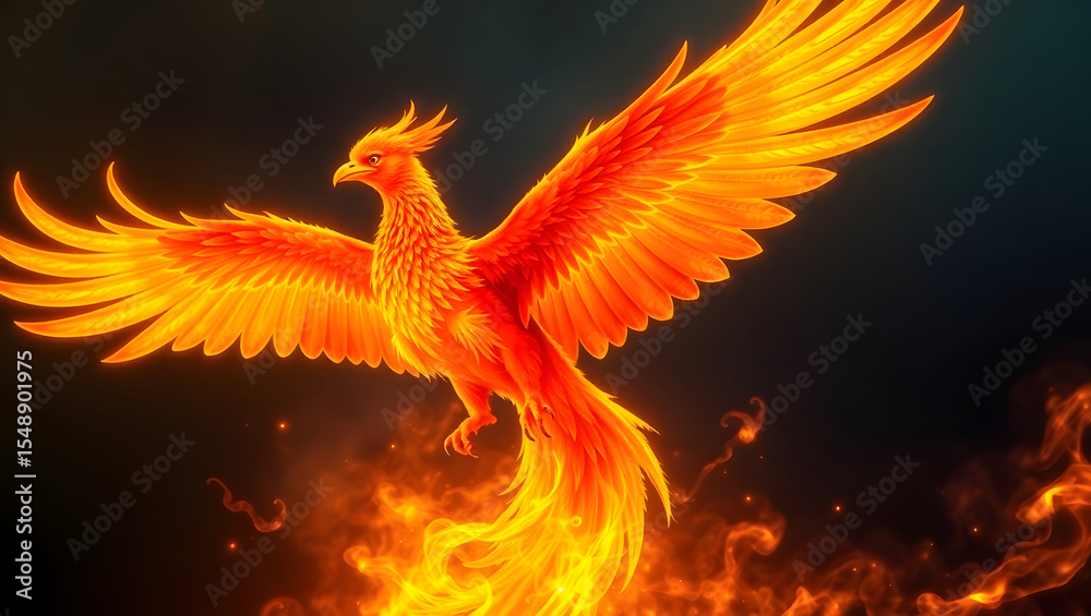 Glowing Phoenix Rising Glowing Phoenix Rising