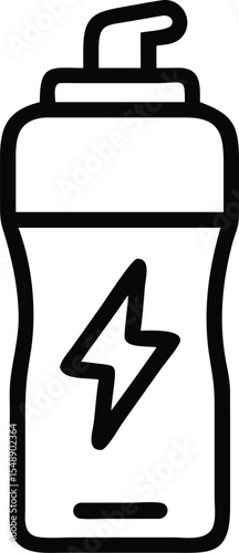 A bottle of lightning is on a white background Premium