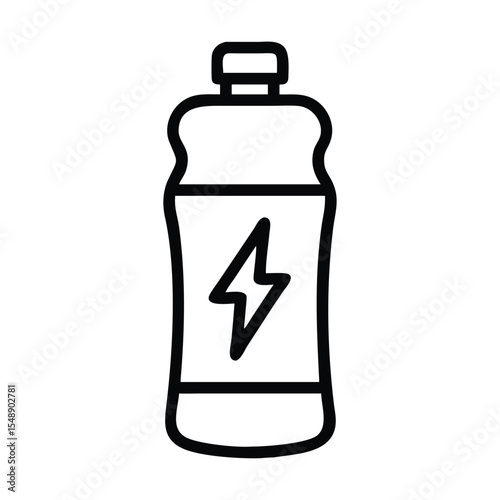 A bottle of lightning is on a white background Premium