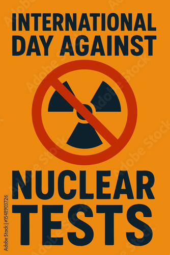 Poster against nuclear tests and for International Day