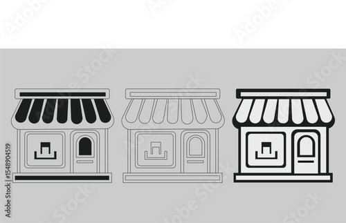 Restaurant frontage graphic symbol design template