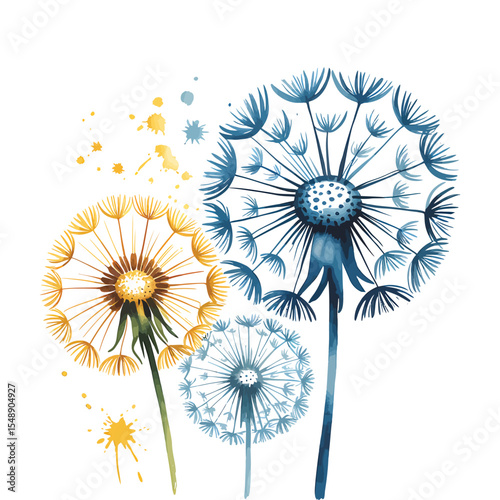 Whimsical Watercolor Dandelions A Breath of Fresh Air