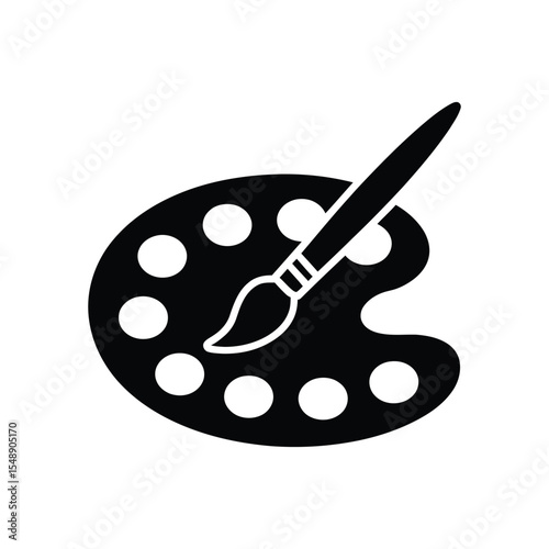 Artistic Paint Palette and Brush A Symbol of Creativity and Expression