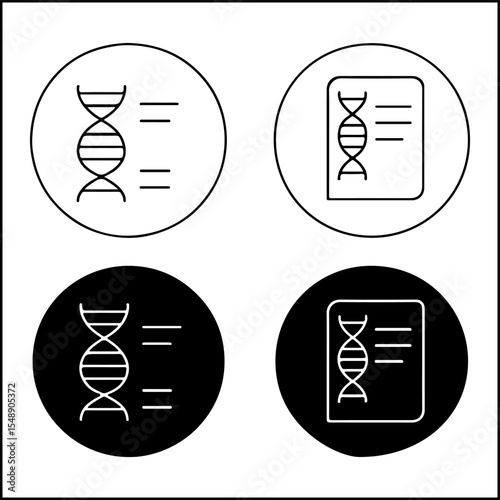 DNA Sequencing Research Icons