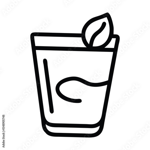 Glass icon set water or milk drinking glass vector symbol