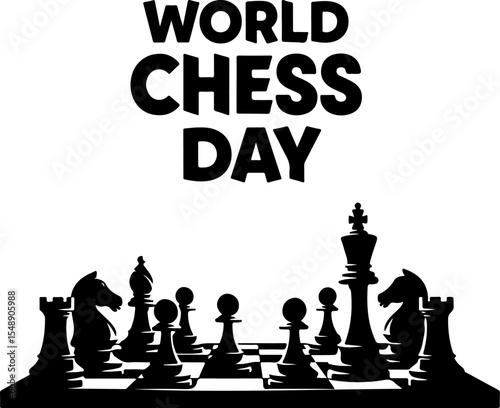 A bold graphic design for World Chess Day.