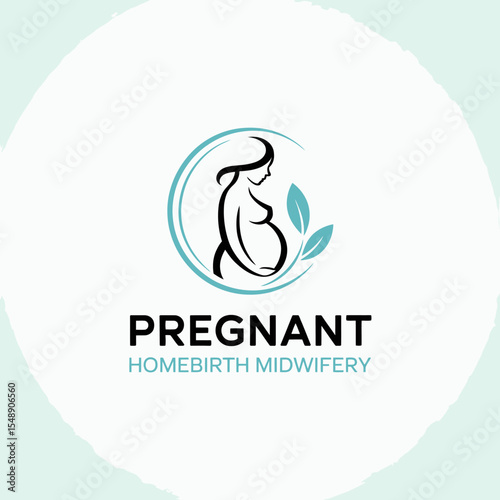Pregnant Homebirth Midwifery Logo