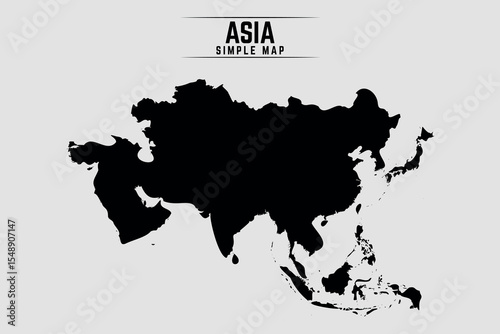 Geographic Asia Shape Illustration