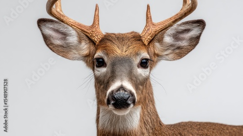 Wallpaper Mural Close-up of a deer's head and antlers against a plain background Torontodigital.ca