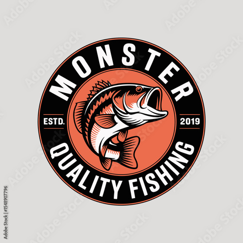 Monster Quality Fishing Logo