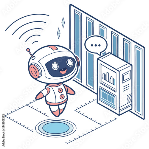 AI digital assistant floating hologram