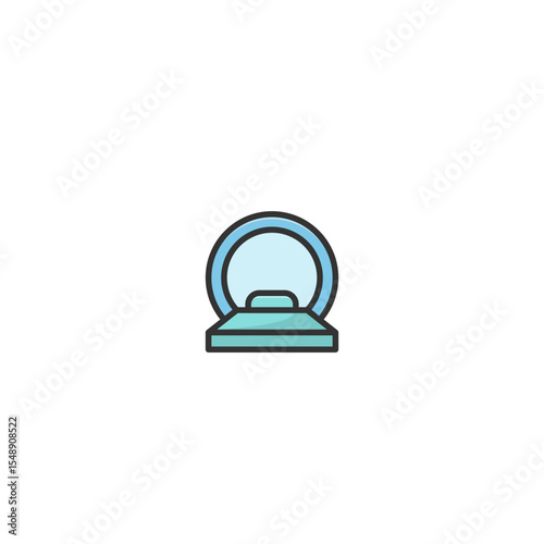 Flat CT Scan Icon MRI Scanner Medical Equipment  Illustration