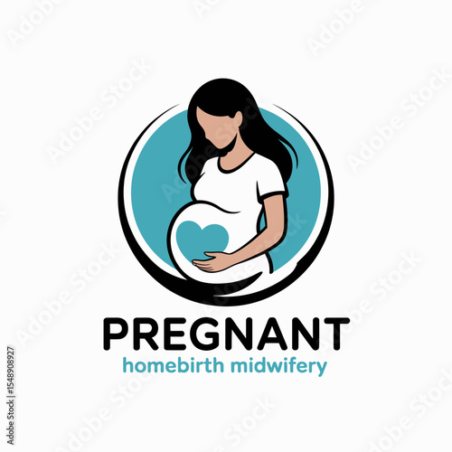 Minimal Pregnant Woman Symbol