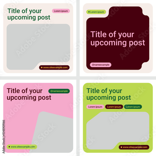 Social Media Post Template – Eye-Catching Cover Design for Marketing and Promotion

