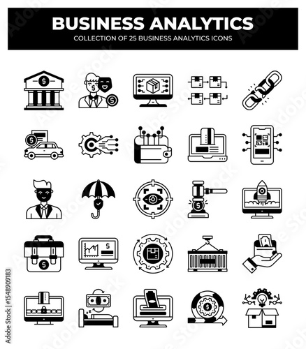 Collection of 25 Business Analytics Icons