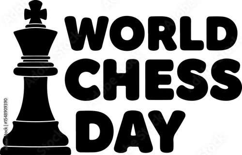 A bold graphic design for World Chess Day.