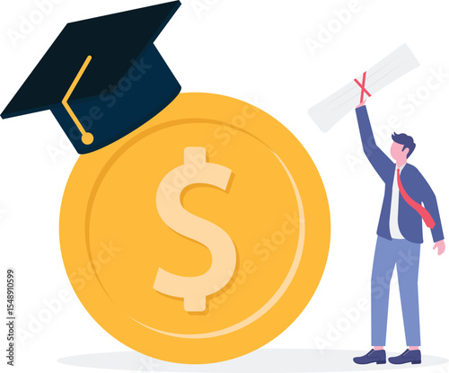 Education cost, tuition or scholarship, money for university or graduation,


