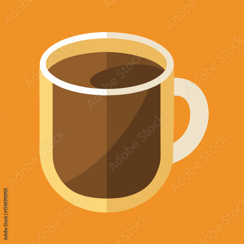 A cup of coffee with a picture of a cup of coffee Premium