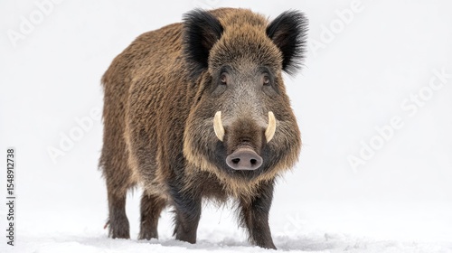 Wallpaper Mural Wild boar in snow Torontodigital.ca
