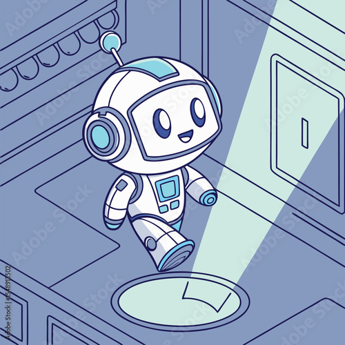 AI digital assistant floating hologram