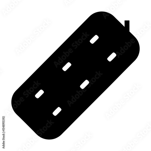 Silhouette of a white surge-protector