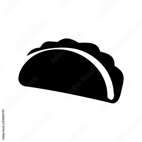 Stylized Monochrome Image of a Traditional Hand Pie, Empanada or Turnover