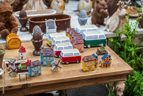 Charming Vintage Miniature Toy Collection of Cars and Homes for Collectors