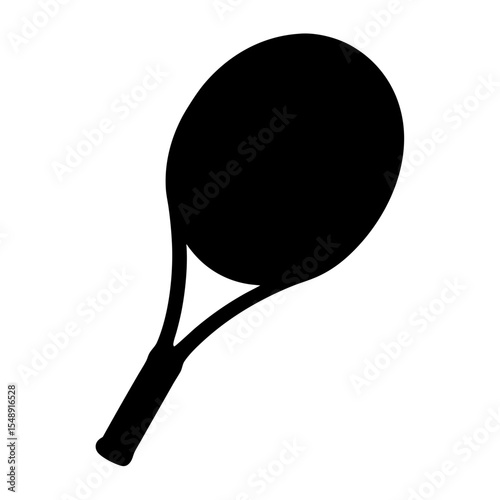 Silhouette of a tennis racket, sports equipment for playing tennis games