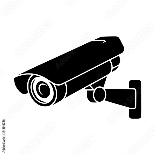 Black silhouette of a security camera