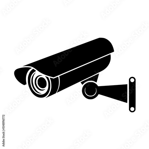 Black silhouette of a security camera