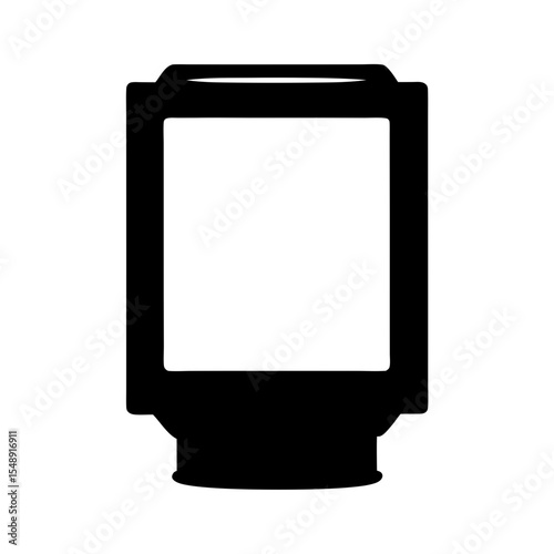 Silhouette of a blank thermostat 