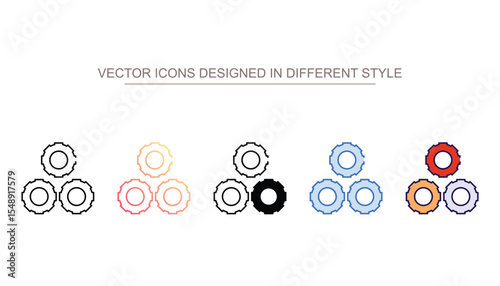 Gear icon design with white background stock illustration