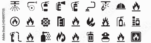 Gas safety glyph icon set. Vector pictograms of flammable, toxic, explosive, warning, danger, protective mask, no flame zone, label, black sign silhouette illustration.