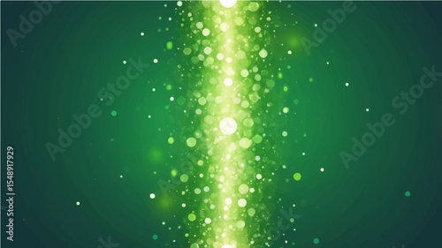 abstract Water drops on green background with bubbles and winter holiday vibes