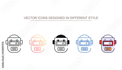 Welding mask icon design with white background stock illustration