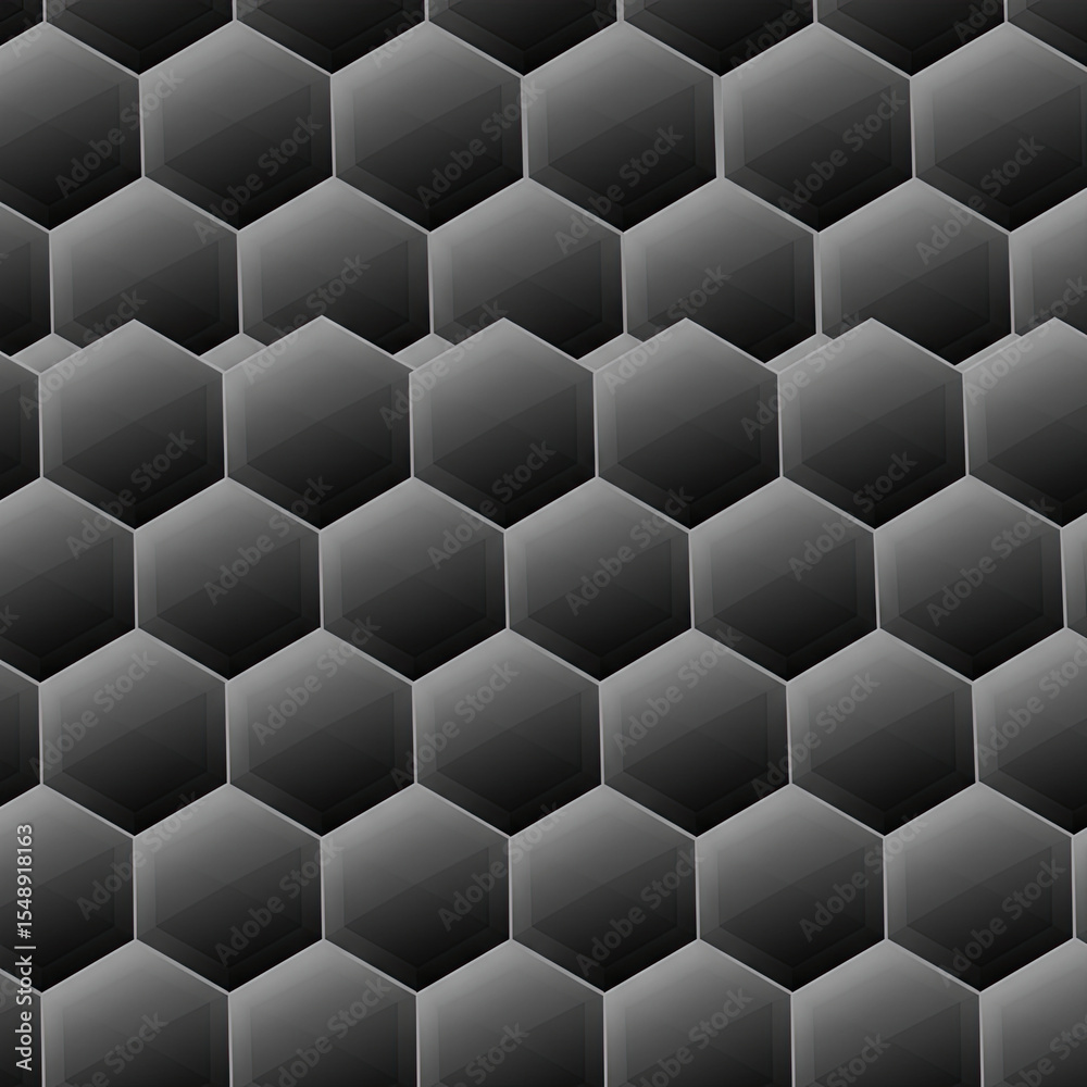Naklejka premium Abstract Hexagonal Pattern By Generated AI