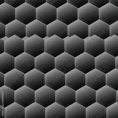 Abstract Hexagonal Pattern By Generated AI
