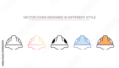 Hard hat icon design with white background stock illustration