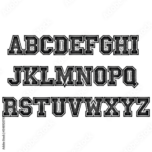 font alphabet, vector, letters, numbers, punctuation marks,