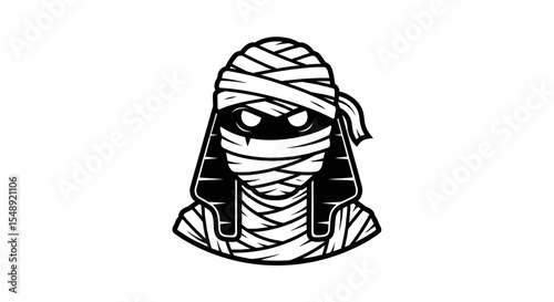 Vector SVG Icon of Mummy Character with Bandages in Flat Modern Style for Digital Use