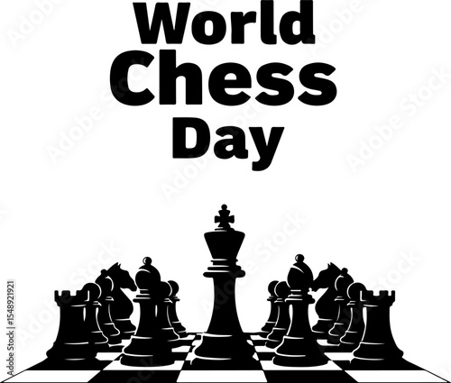 chess day graphic vector design