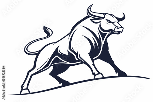 Strong Bull Silhouette Vector Logo Bundle