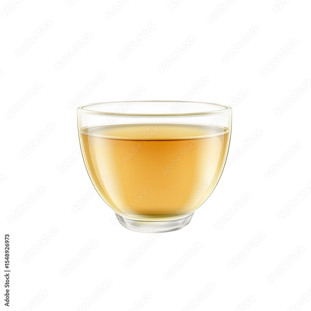A Cup of Golden Herbal Tea in a Glass A Cup of Golden Herbal Tea in a Glass