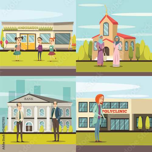 Orthogonal municipal buildings