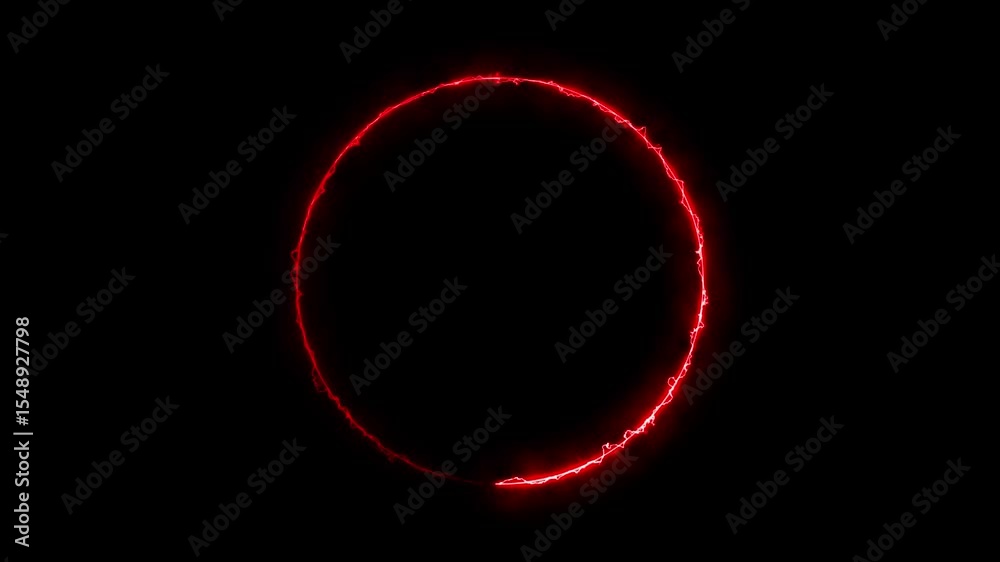 20 to 1 second modern digital countdown timer neon light style on black background, 20 seconds simple countdown timer. Circle countdown timer 20 sec animation.